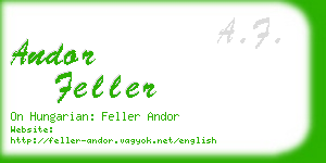 andor feller business card